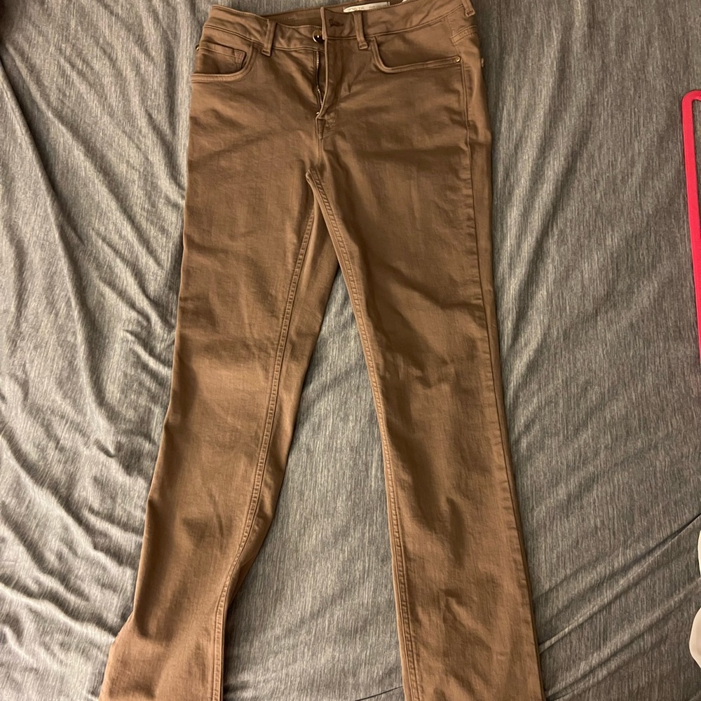Zara khaki skinny jeans